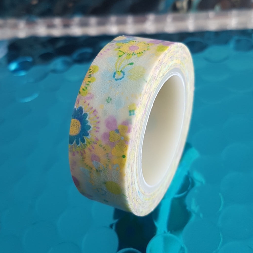 1 pc Floral Washi Tape Masking Tape Adhesive Tape Ruban adhésif (15mm X 10m)
